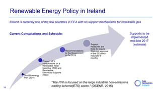 Renewable Gas for the large industry sector - The road to Ireland's low carbon economy