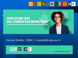 Corine Sonke | NOA | c.sonke@noa-vu.nl
 