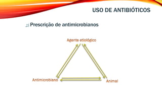 USO DE ANTIBIÓTICOS
 Prescrição de antimicrobianos
 
