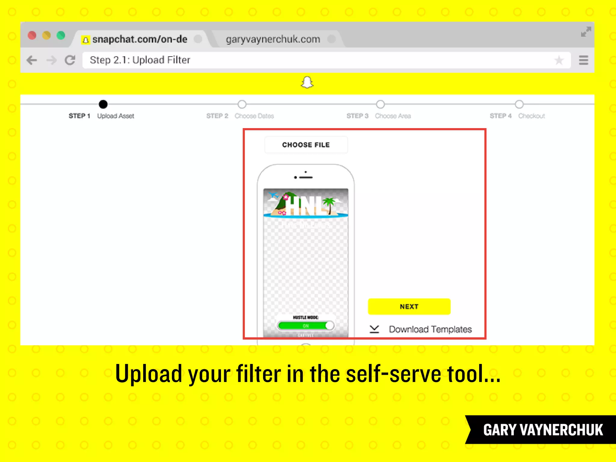 Upload your filter in the self-serve tool...
 
