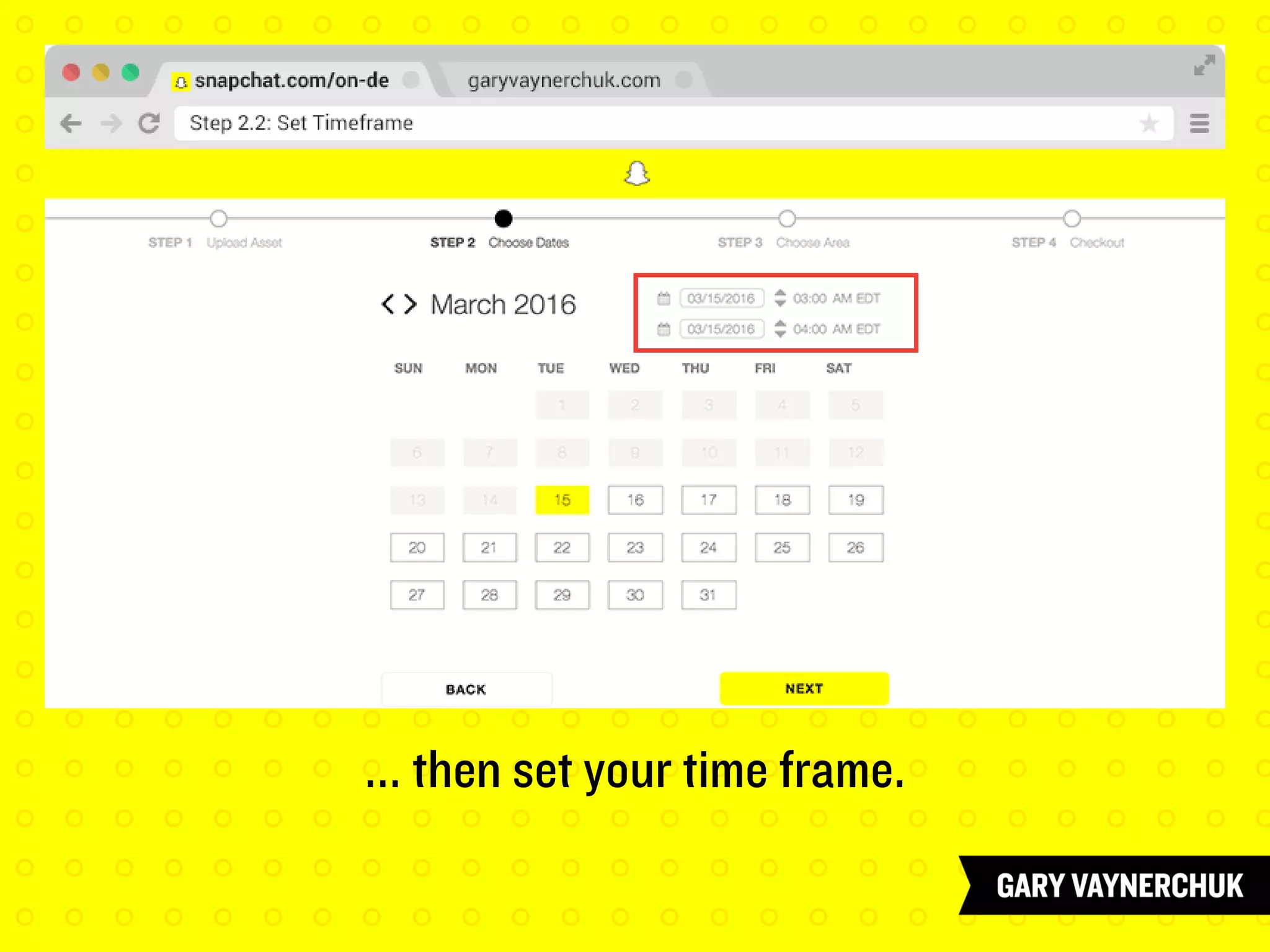 ... then set your time frame.
 