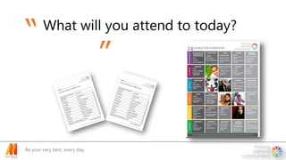 Be your very best, every day.
What will you attend to today?
“
”
 