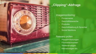 Clippingservice 2.0 - Medienbeobachtung mit Brandwatch