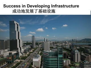 Success in Developing Infrastructure
成功地发展了基础设施
 