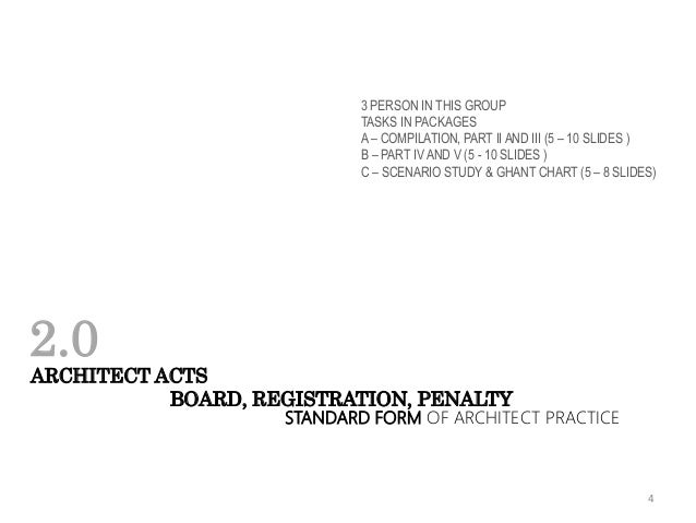 Architect Act 1967 Act 117 Rules