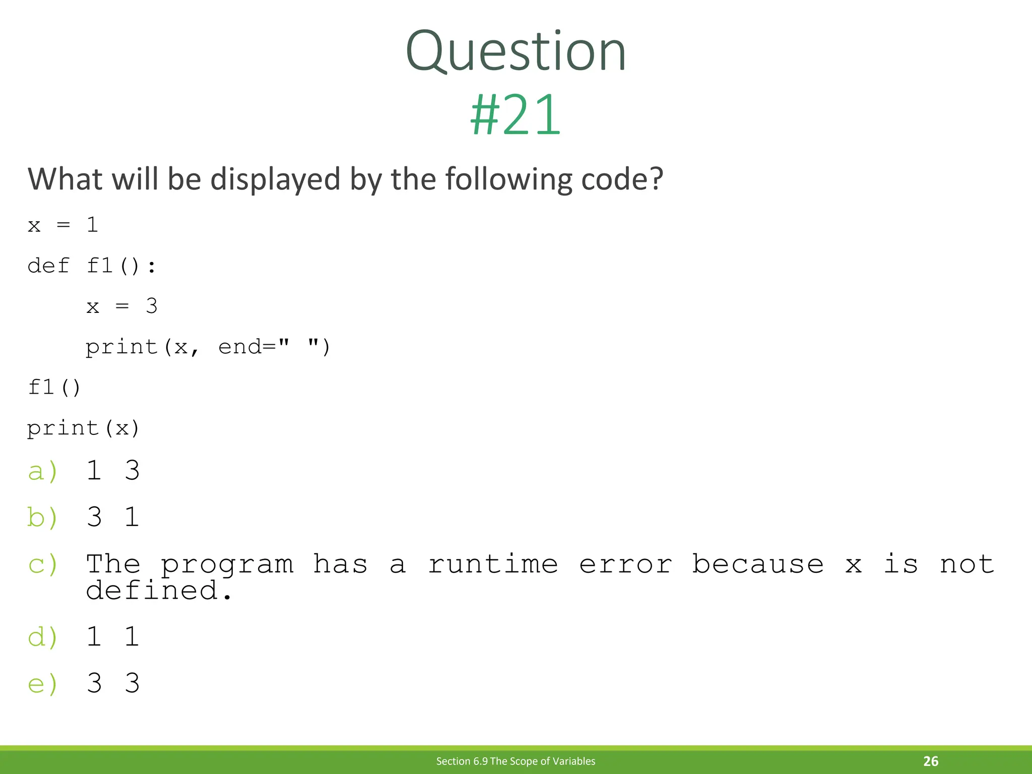 Sample Exam Questions on Python for revision | PDF