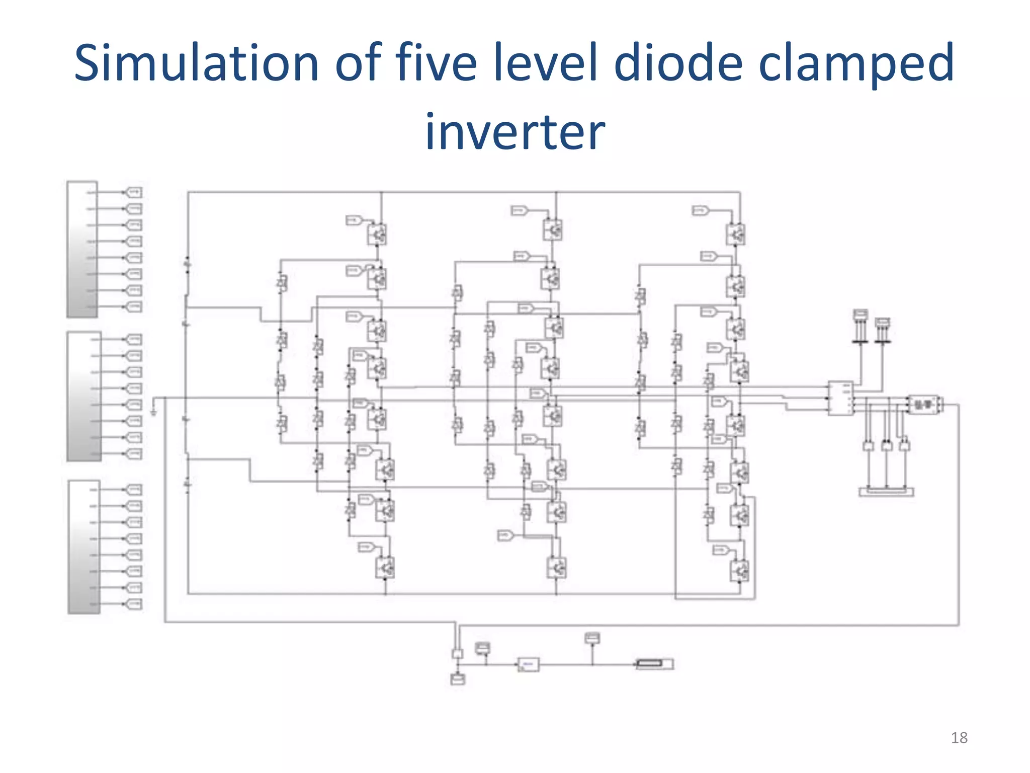 Simulation of five level diode clamped
inverter
18
 