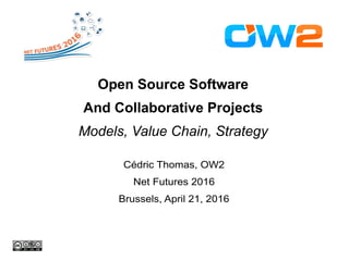 Open Source Software
And Collaborative Projects
Models, Value Chain, Strategy
Cédric Thomas, OW2
Net Futures 2016
Brussels, April 21, 2016
 