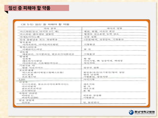 임신 중 피해야 할 약품
 