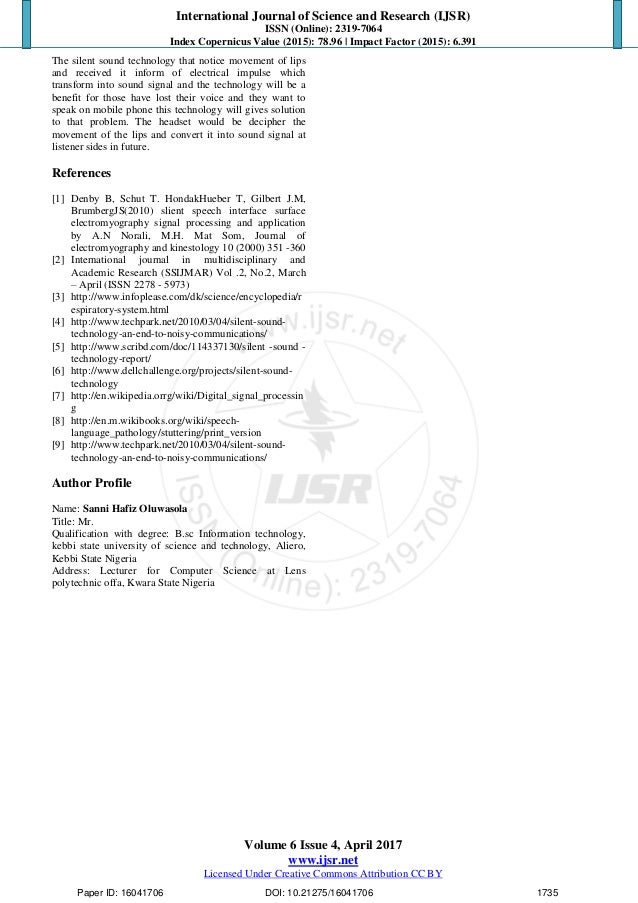 Research papers on silent sound technology