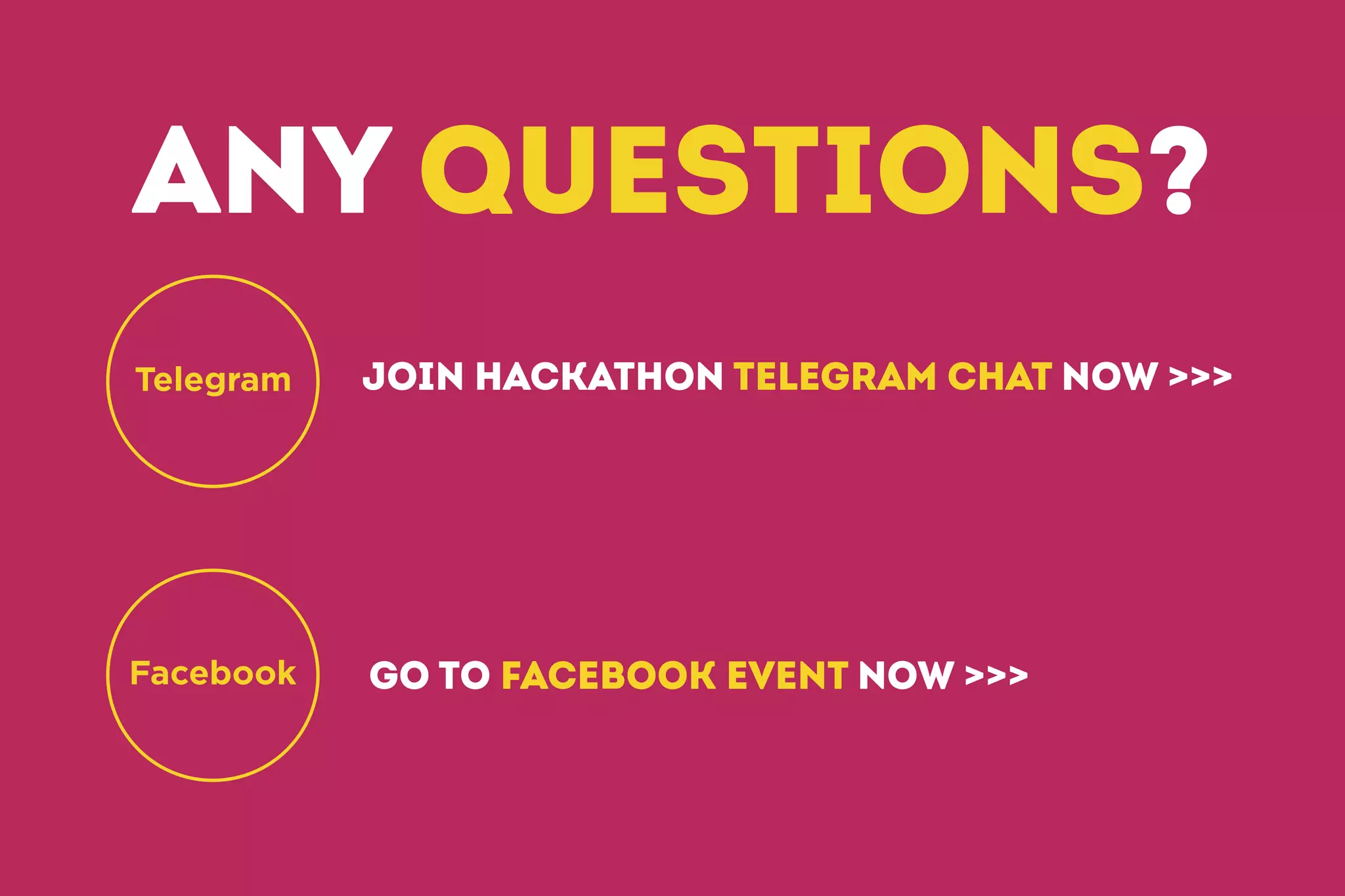 What can you
do now?
Contact
with our
TEAM
contact with our team via CHAT NOW >>>
Discover
Webinar.ru
API
Go to webinar.ru API NOW >>>
Join the
hackathon
NOW
Register you team NOW >>>
 