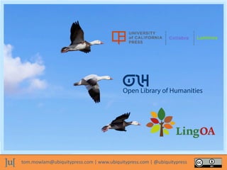 tom.mowlam@ubiquitypress.com | www.ubiquitypress.com | @ubiquitypress
 