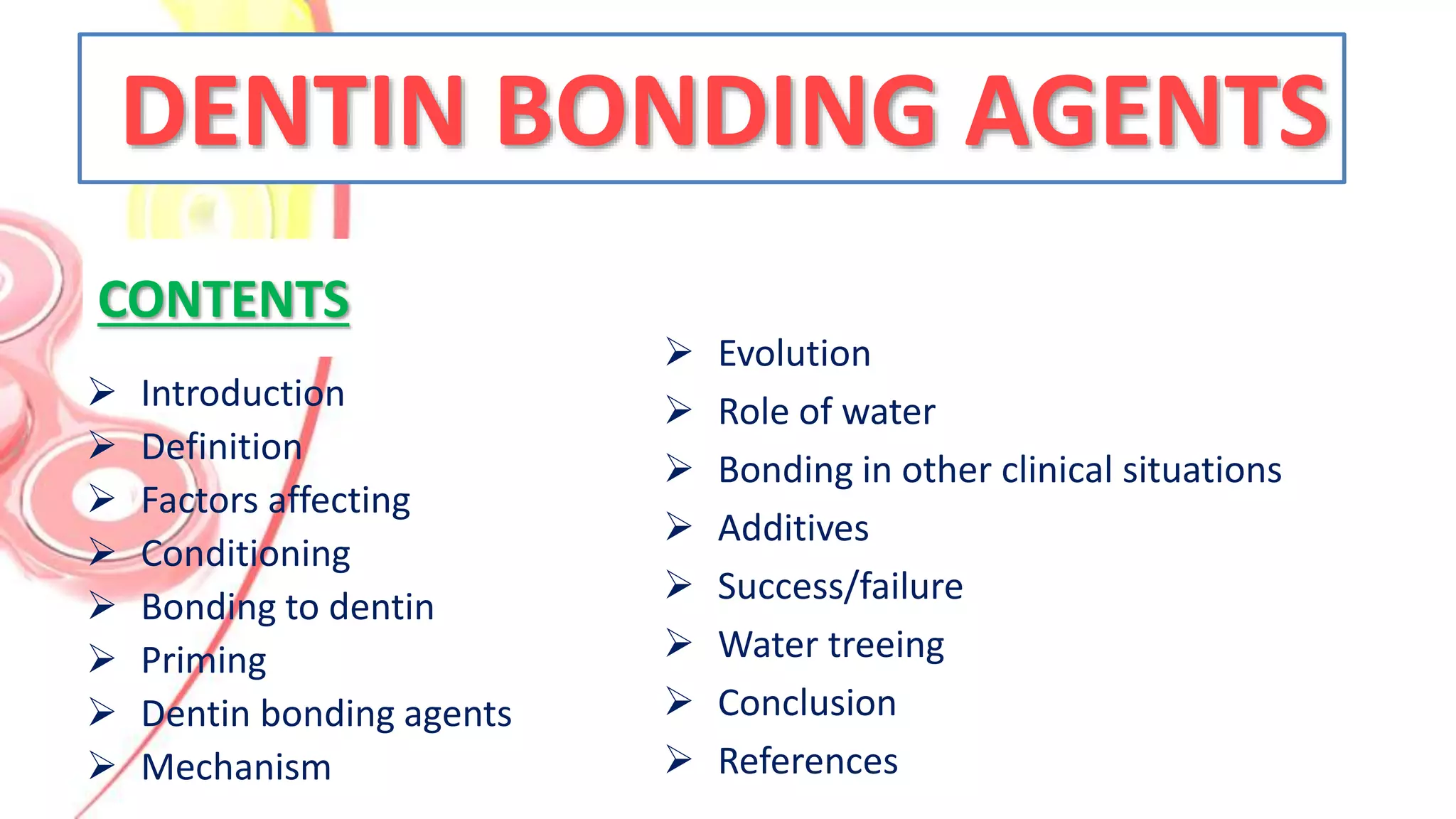 dentin bonding agents PPT
