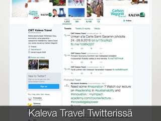 Kaleva Travel Twitterissä
 