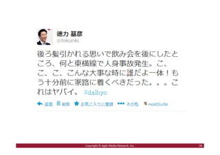 多くの炎上騒動は
「正義感」から始まっています
58Copyright © Agile Media Network, Inc.
 