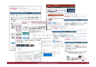 背景 その２
多くの炎上騒動は
「正義感」から始まっている
63Copyright © Agile Media Network, Inc.
 