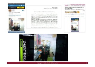 68
Copyright © Agile Media Network, Inc.
6月18日投稿 7月15日炎上
7月23日投稿
7月25日炎上
8月2日炎上
8月3日炎上
8月5日投稿
8月6日炎上
5月 6月 7月 8月 9月 10月
8月18日投稿
8月19日炎上
9月3日炎上
6月25日投稿
6月28日投稿
5月9日撮影
昨年12月実施
 