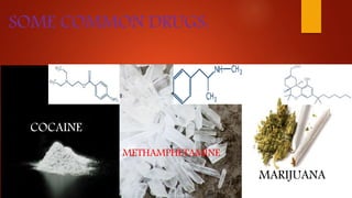 SOME COMMON DRUGS:
MARIJUANA
METHAMPHETAMINE
COCAINE
 