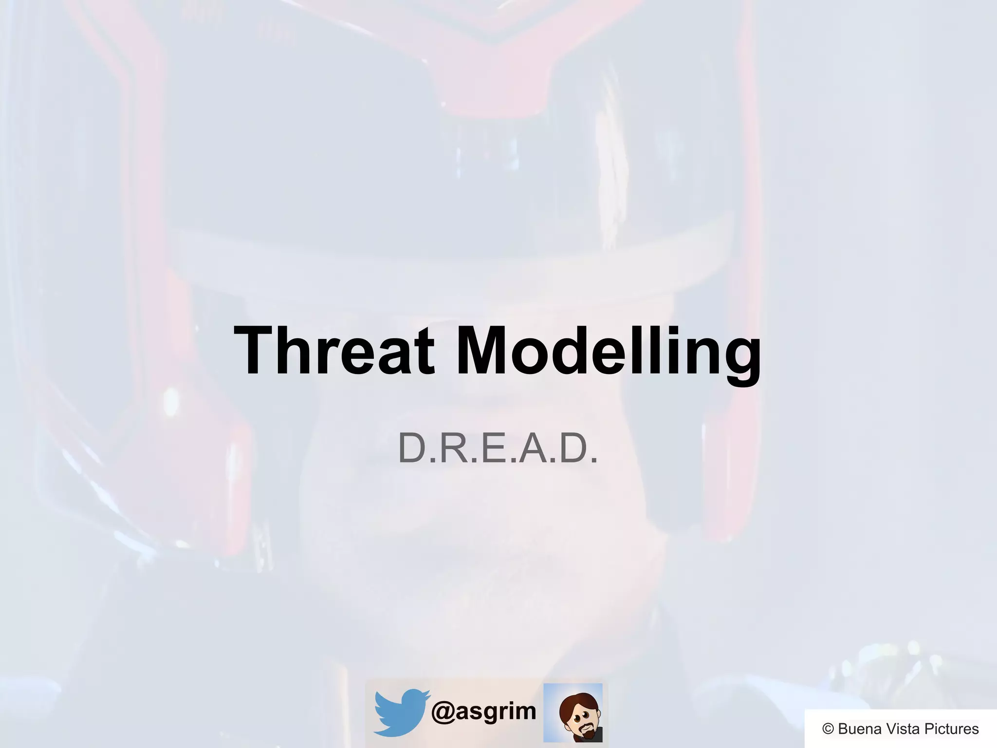 @asgrim
Threat Modelling
D.R.E.A.D.
© Buena Vista Pictures
 