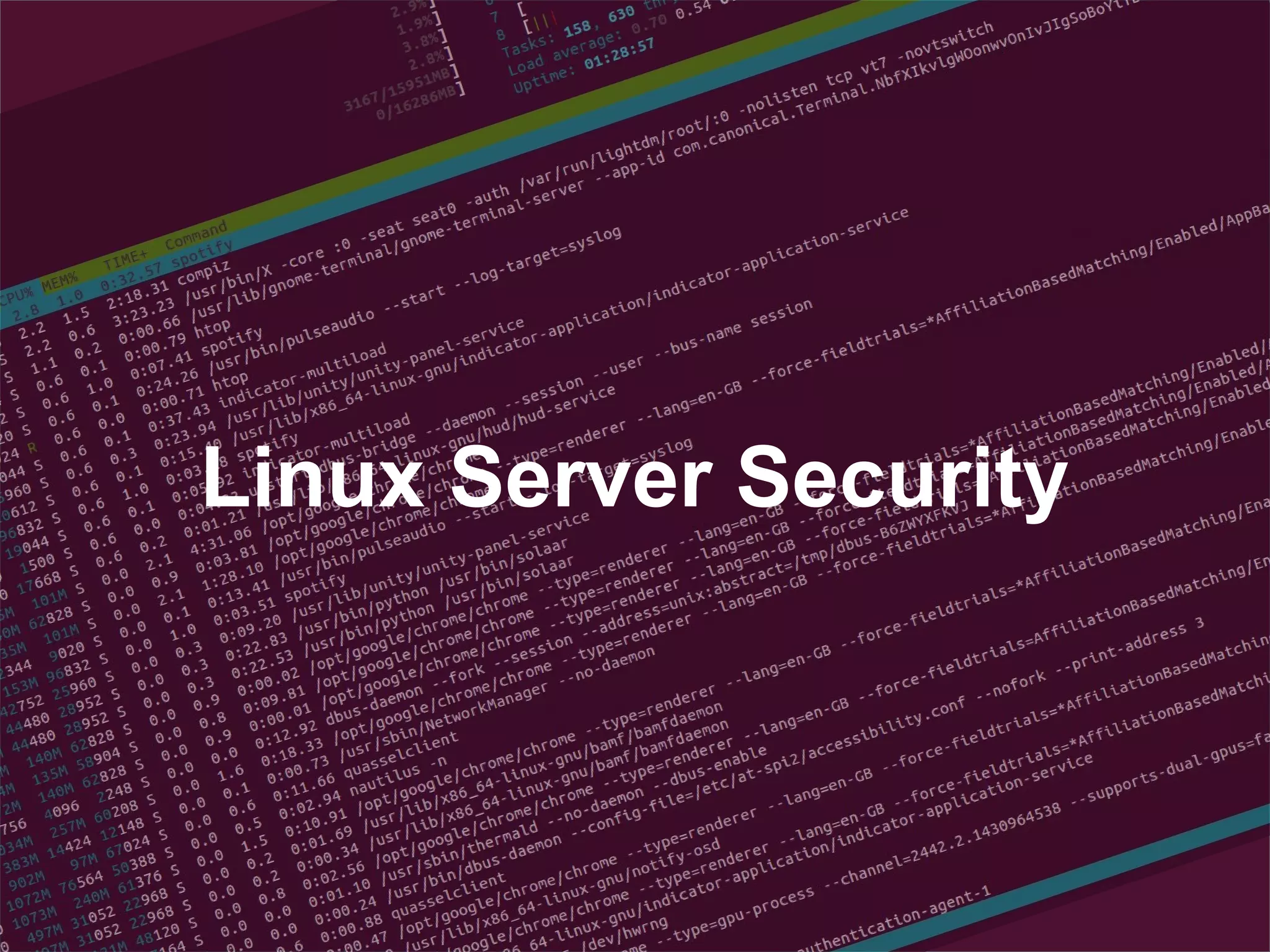 @asgrim
Linux Server Security
 