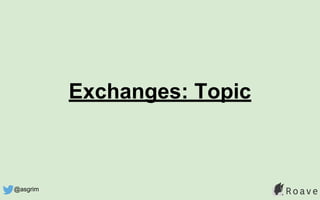 Exchanges: Topic
@asgrim
 