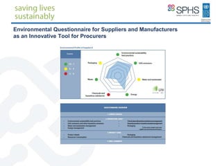 Environmental Questionnaire for Suppliers and Manufacturers
as an Innovative Tool for Procurers
 