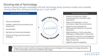 7
Growing role of Technology
Industry is going through a paradigm shift with technology driven business models and is stea...