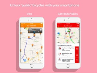 Unlock ‘public’ bicycles with your smartphone
Velo Santander Bikes
 
