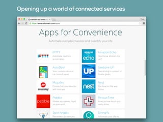 Opening up a world of connected services
 