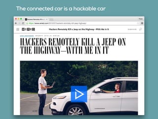The connected car is a hackable car
 
