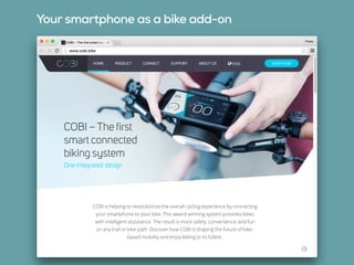 Your smartphone as a bike add-on
 