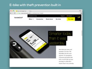 E-bike with theft prevention built in
 