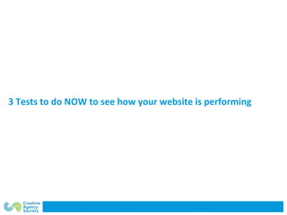 3 Tests to do NOW to see how your website is performing
 