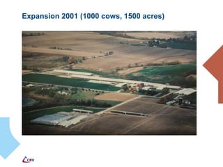 Expansion 2001 (1000 cows, 1500 acres)
 