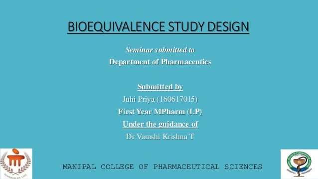 Bioequivalence Study Design