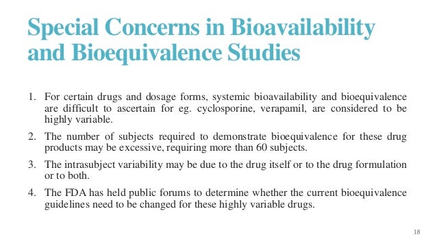 Bioequivalence Study Design