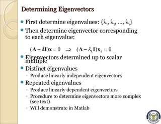 Eigen values and eigen vectors | PPT