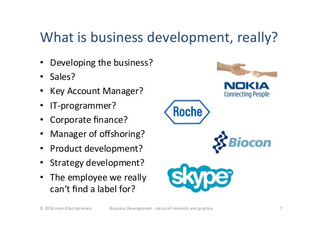 Development status in business plan picture