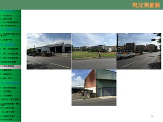 壹、基地分析
(一) 基地區位
(二)都市計畫
(三)公共設施保留地
(四)可見規模分析
貳、規劃需求分析
(一)空間需求暨定性定
量分析
(二)空間序列
參、規劃議題
(一)第一次討論紀錄
(二)第二次討論紀錄
(三)第三次討論紀錄
(四)歷次設計議題
(五)現況測量圖
(六)鑽探報告
(七)基礎形式
(八)擋土形式
肆、初步規劃成果
(一)設計發展過程
(二)空間概念
(三)全案總覽
(四)地下一層平面圖
(五)全區配置暨一層平
面圖
(六)二層平面圖
(七)三層平面圖
(八)頂層平面圖
(九)3D示意圖
26
 