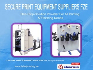 One-Stop-Solution Provider For All Printing  & Finishing Needs 