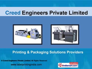 Printing & Packaging Solutions Providers
 