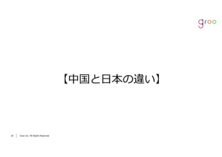 Groo Inc. All Rights Reserved1818 Groo Inc. All Rights Reserved
【中国と⽇本の違い】
 
