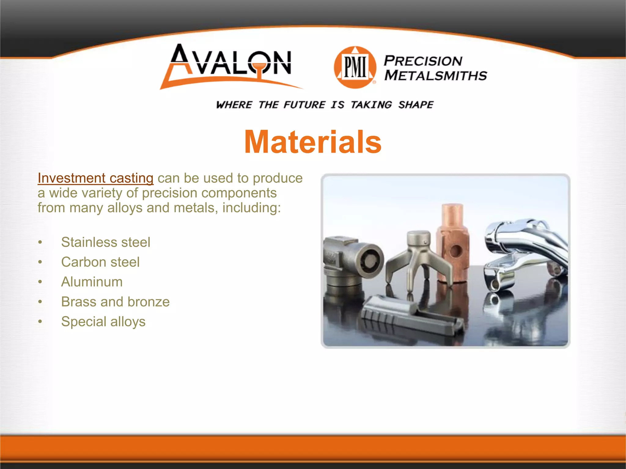 Investment Casting Materials and Industries