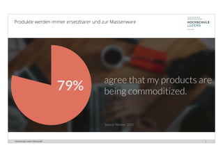Hochschule Luzern Wirtschaft 3
Produkte werden immer ersetzbarer und zur Massenware
 