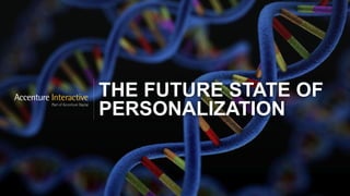THE FUTURE STATE OF
PERSONALIZATION
 