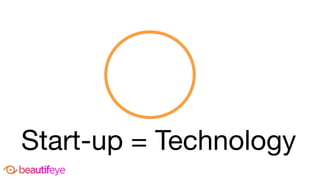 Start-up = Technology
 