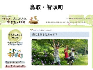 鳥取・智頭町
森のようちえん
＆サドベリースクール
 