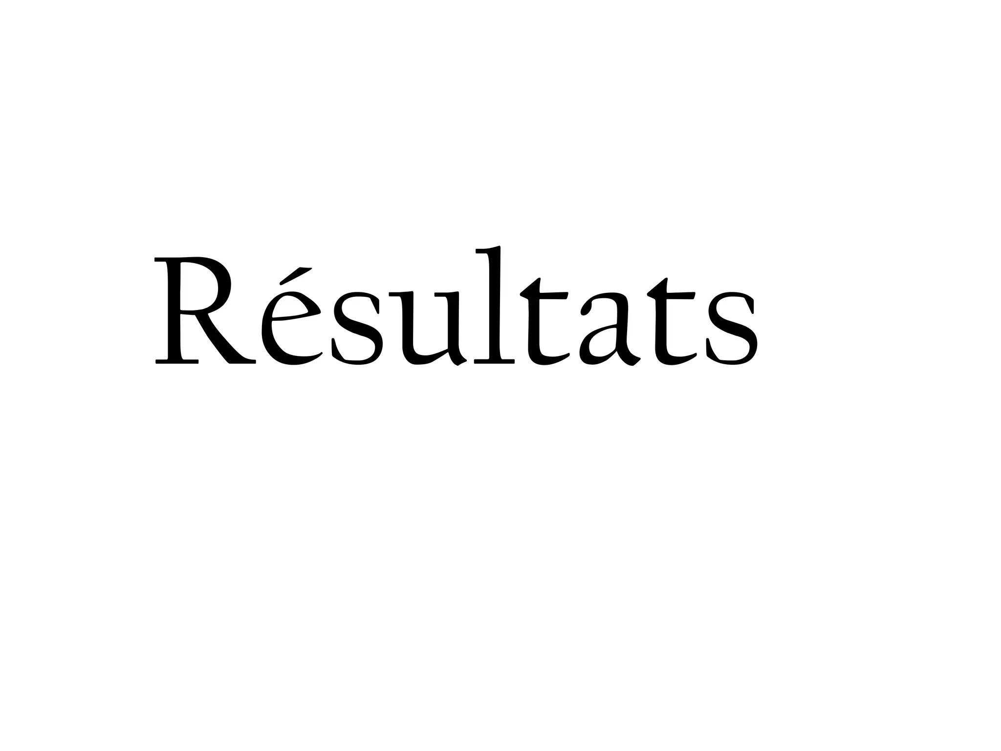 Résultats
 