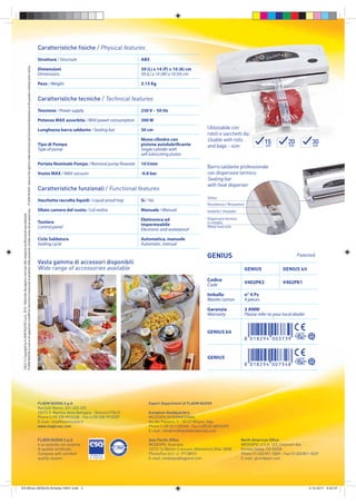 Magic Vac V402PK1 Genius - Macchina Sottovuoto Per Alimenti, Ideale Per Conservare Fresco Più A Lungo In Cucina