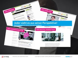 Jeder sieht es aus seiner Perspektive!
DER DIGITAL-MARKETEER
(Und entsprechend seines Leistungsvermögens)
Mittwoch, 28. September 2016 copyright Scompler GmbH (alle Rechte vorbehalten)
 